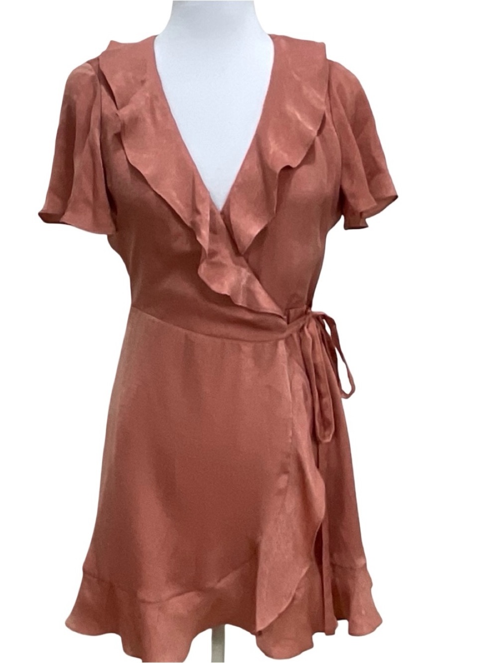 Show Me Your MUMU Ruffle Wrap Dress Size Small
